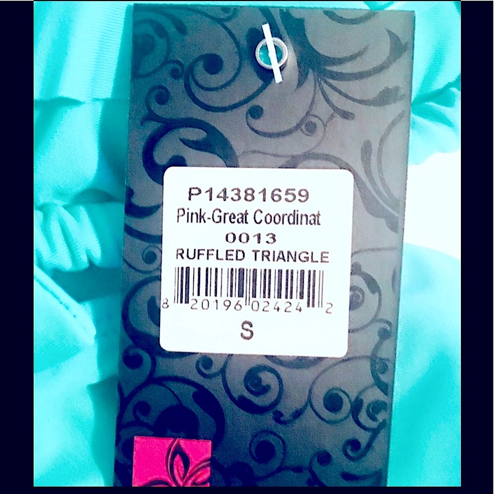 Turquoise Ruffle Bikini Swimsuit: Layered Ruffled Triangle Top, Sz. XS-NWT - Picture 6 of 6